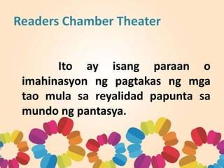 chamber theater tagalog|Readers Chamber Theater ppt .